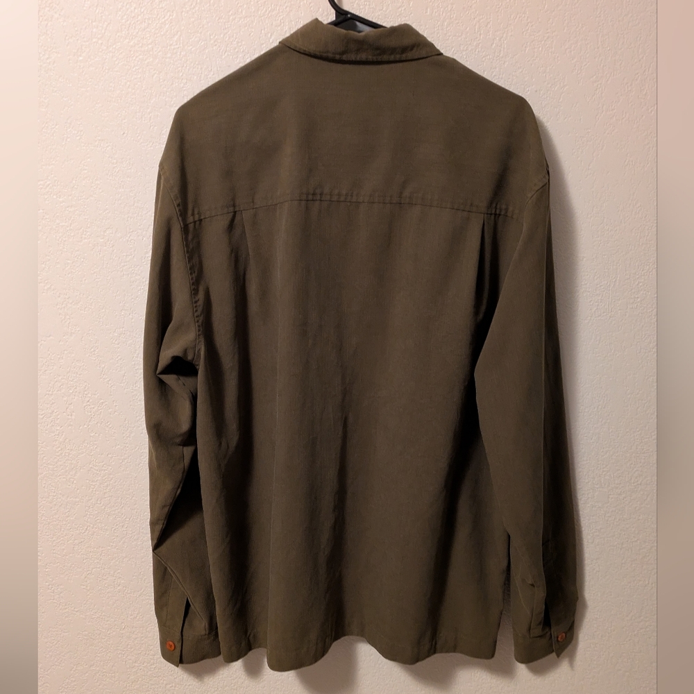 REI Olive Button-Up Shirt - Picture 2 of 5